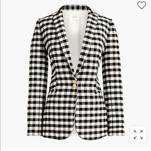 J. Crew Factory Black and White Checkered Blazer